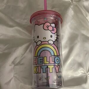 Hello Kitty Pink and Purple Tumbler with Straw